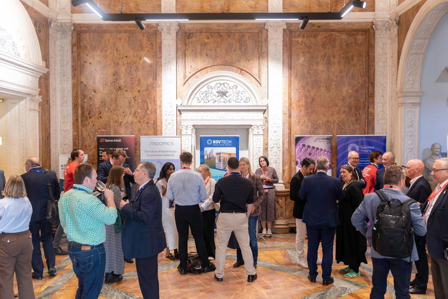 Startup exhibition booths at the summit